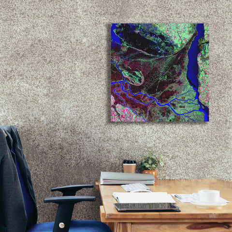 Image of 'Earth as Art: Parana River Delta' Canvas Wall Art,26 x 26
