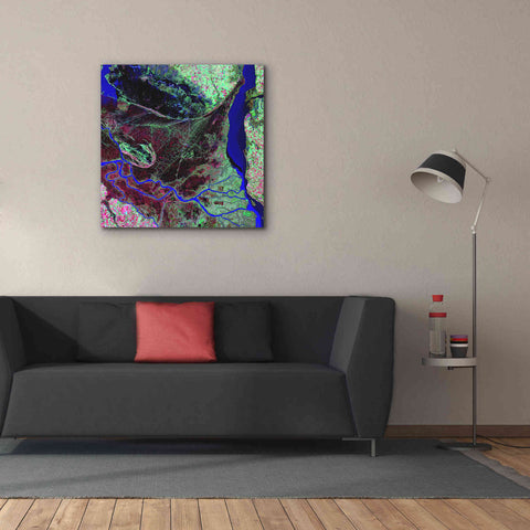 Image of 'Earth as Art: Parana River Delta' Canvas Wall Art,37 x 37