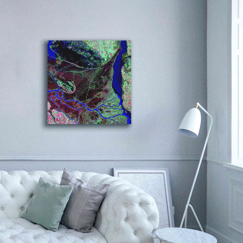 Image of 'Earth as Art: Parana River Delta' Canvas Wall Art,37 x 37