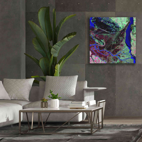 Image of 'Earth as Art: Parana River Delta' Canvas Wall Art,37 x 37
