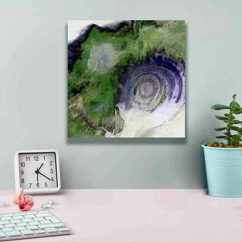 Image of 'Earth as Art: Richat Structure' Canvas Wall Art,12 x 12