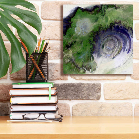 Image of 'Earth as Art: Richat Structure' Canvas Wall Art,12 x 12