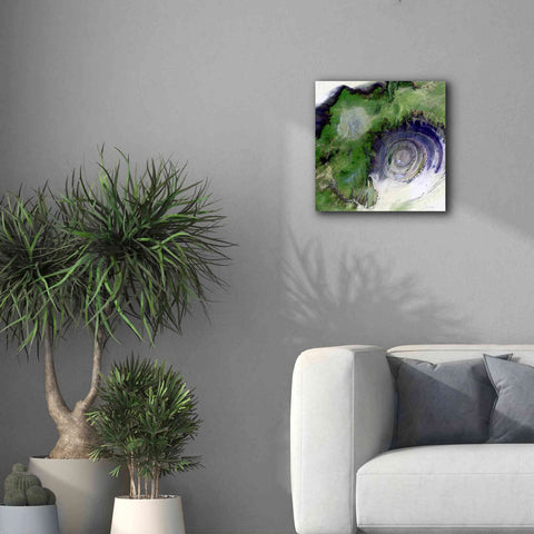 Image of 'Earth as Art: Richat Structure' Canvas Wall Art,18 x 18