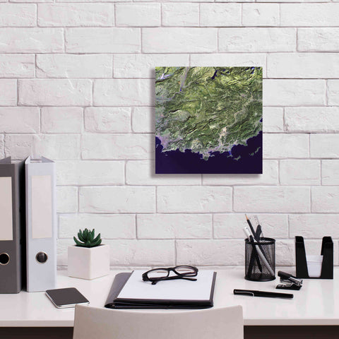 Image of 'Earth as Art: Coast France' Canvas Wall Art,12 x 12