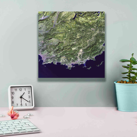 Image of 'Earth as Art: Coast France' Canvas Wall Art,12 x 12