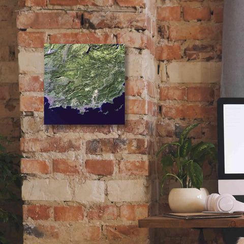 Image of 'Earth as Art: Coast France' Canvas Wall Art,12 x 12