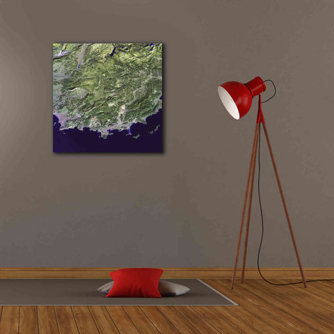 Image of 'Earth as Art: Coast France' Canvas Wall Art,26 x 26