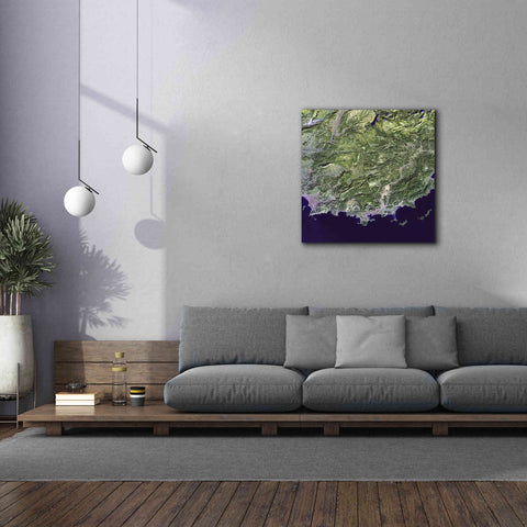 Image of 'Earth as Art: Coast France' Canvas Wall Art,37 x 37