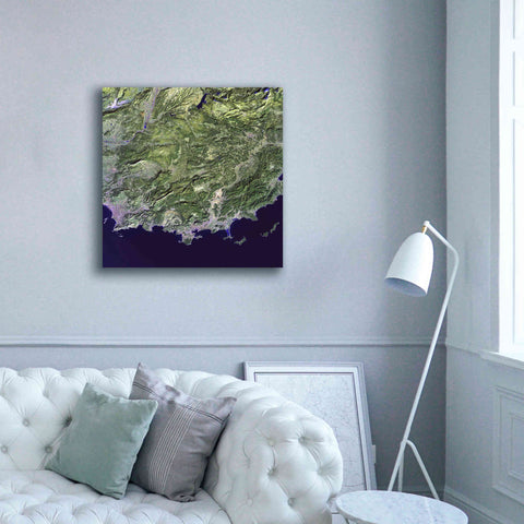 Image of 'Earth as Art: Coast France' Canvas Wall Art,37 x 37