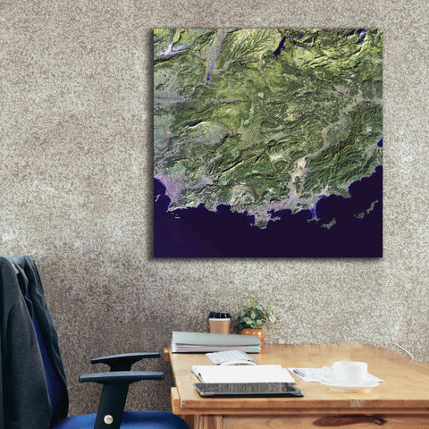 Image of 'Earth as Art: Coast France' Canvas Wall Art,37 x 37