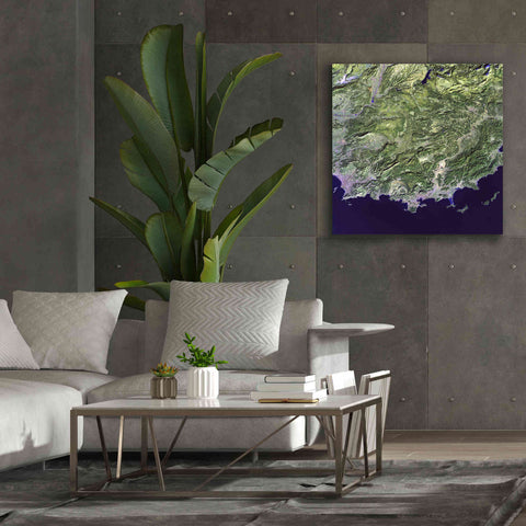 Image of 'Earth as Art: Coast France' Canvas Wall Art,37 x 37