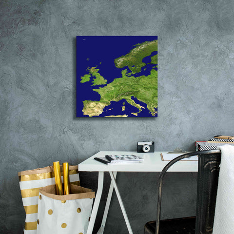 Image of 'Earth as Art: Europe ' Canvas Wall Art,18 x 18