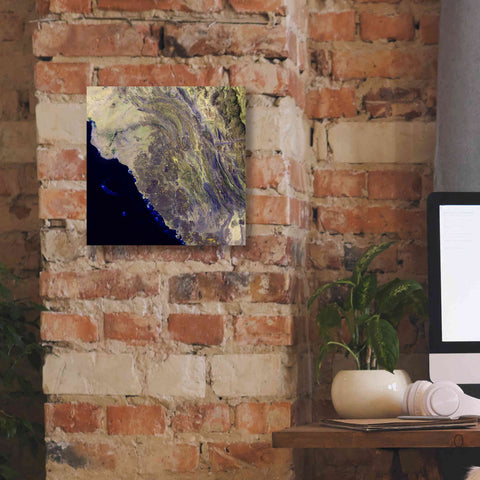 Image of 'Earth as Art: Harrat Al Birk' Canvas Wall Art,12 x 12