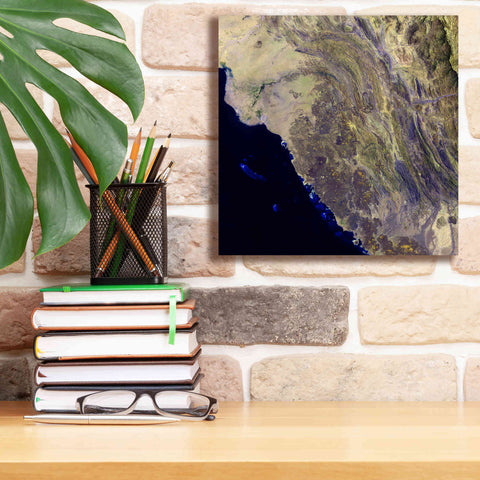 Image of 'Earth as Art: Harrat Al Birk' Canvas Wall Art,12 x 12