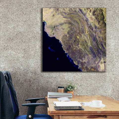 Image of 'Earth as Art: Harrat Al Birk' Canvas Wall Art,37 x 37