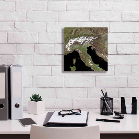 Image of 'Earth as Art: Mediterranean Sea' Canvas Wall Art,12 x 12