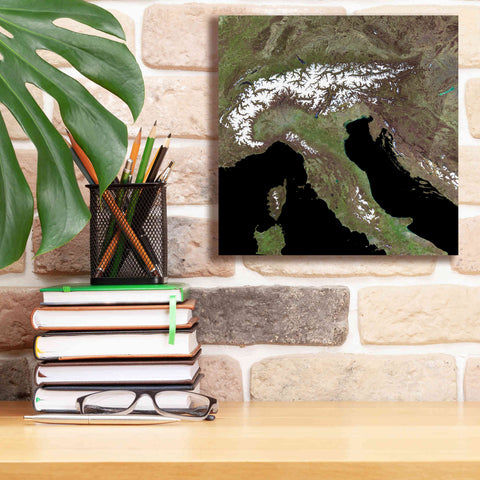 Image of 'Earth as Art: Mediterranean Sea' Canvas Wall Art,12 x 12