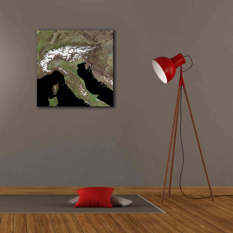 Image of 'Earth as Art: Mediterranean Sea' Canvas Wall Art,26 x 26