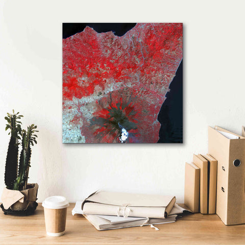Image of 'Earth as Art: Mt. Etna' Canvas Wall Art,18 x 18
