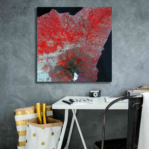 Image of 'Earth as Art: Mt. Etna' Canvas Wall Art,26 x 26