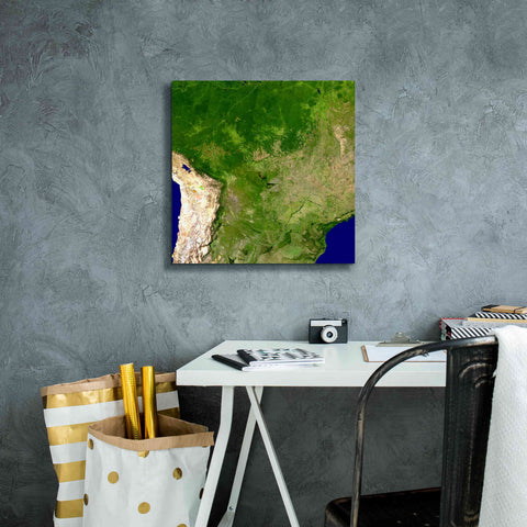 Image of 'Earth as Art: South America' Canvas Wall Art,18 x 18