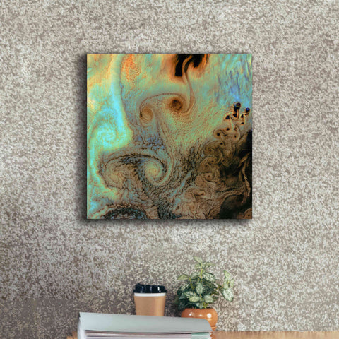 Image of 'Earth as Art: Von Karman Vortices' Canvas Wall Art,18 x 18