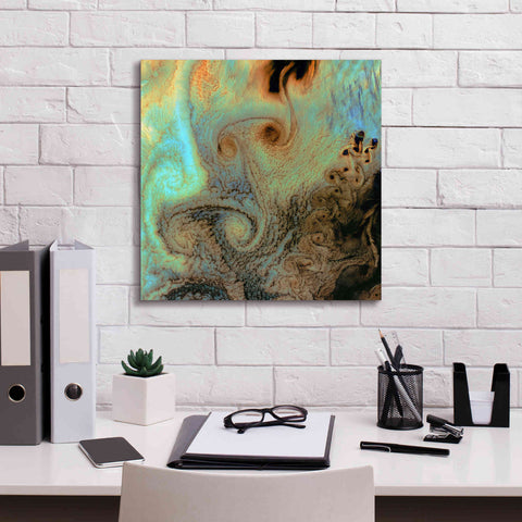 Image of 'Earth as Art: Von Karman Vortices' Canvas Wall Art,18 x 18