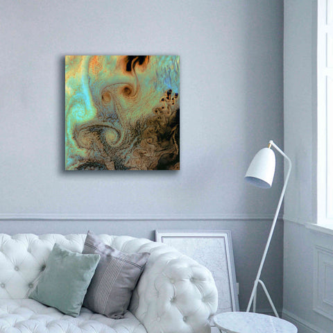 Image of 'Earth as Art: Von Karman Vortices' Canvas Wall Art,37 x 37