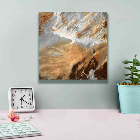 Image of 'Earth as Art: Algerian Sahara,' Canvas Wall Art,12 x 12