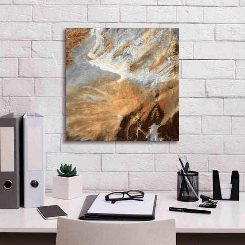 Image of 'Earth as Art: Algerian Sahara,' Canvas Wall Art,18 x 18