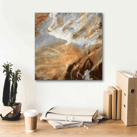 Image of 'Earth as Art: Algerian Sahara,' Canvas Wall Art,18 x 18