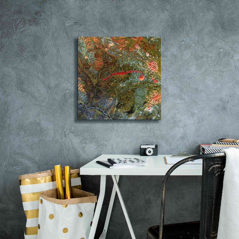 Image of 'Earth as Art: Anyuyskiy Volcano,' Canvas Wall Art,18 x 18