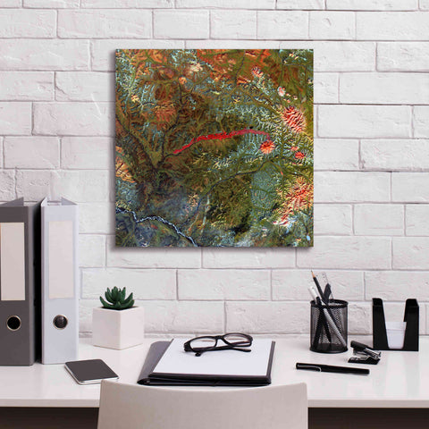 Image of 'Earth as Art: Anyuyskiy Volcano,' Canvas Wall Art,18 x 18