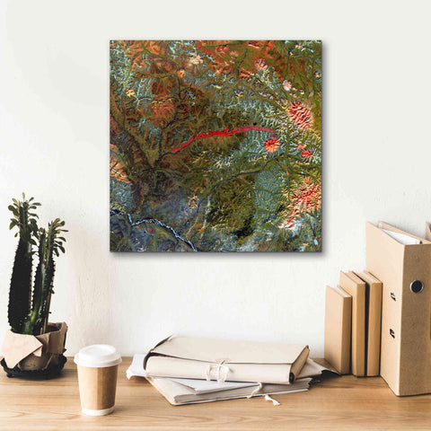 Image of 'Earth as Art: Anyuyskiy Volcano,' Canvas Wall Art,18 x 18