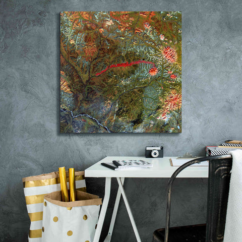 Image of 'Earth as Art: Anyuyskiy Volcano,' Canvas Wall Art,26 x 26