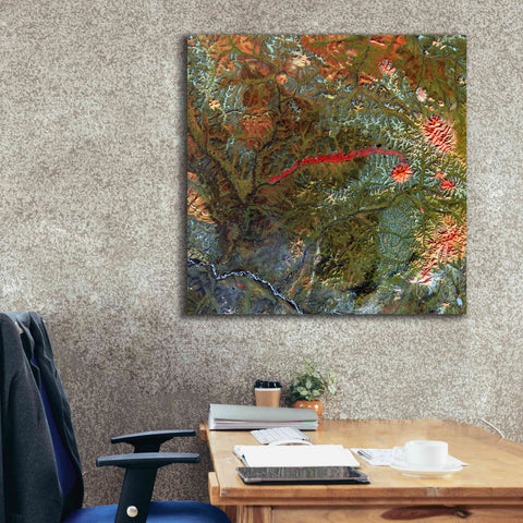 Image of 'Earth as Art: Anyuyskiy Volcano,' Canvas Wall Art,37 x 37