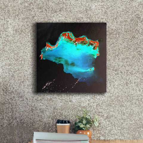 Image of 'Earth as Art: Caribbean Luxury,' Canvas Wall Art,18 x 18