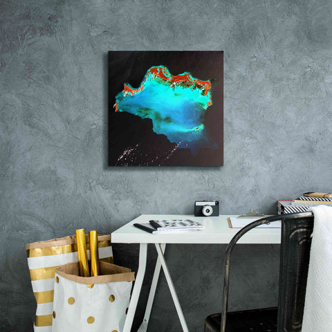Image of 'Earth as Art: Caribbean Luxury,' Canvas Wall Art,18 x 18
