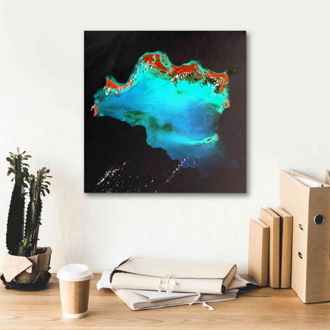 Image of 'Earth as Art: Caribbean Luxury,' Canvas Wall Art,18 x 18