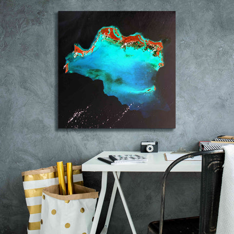 Image of 'Earth as Art: Caribbean Luxury,' Canvas Wall Art,26 x 26