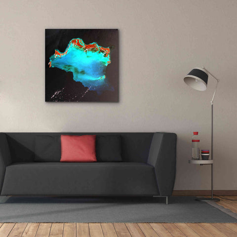 Image of 'Earth as Art: Caribbean Luxury,' Canvas Wall Art,37 x 37