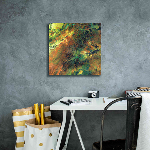 Image of 'Earth as Art: Rugged Terrain,' Canvas Wall Art,18 x 18