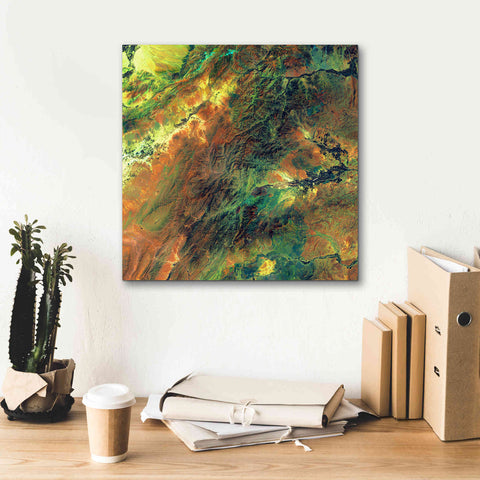 Image of 'Earth as Art: Rugged Terrain,' Canvas Wall Art,18 x 18