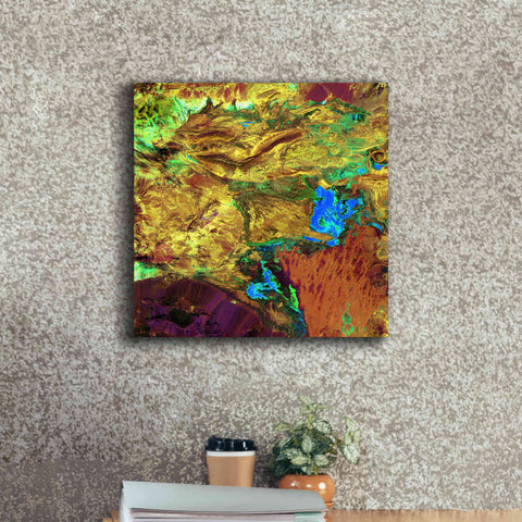 Image of 'Earth as Art: Spilled Paint,' Canvas Wall Art,18 x 18