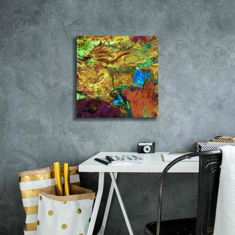 Image of 'Earth as Art: Spilled Paint,' Canvas Wall Art,18 x 18