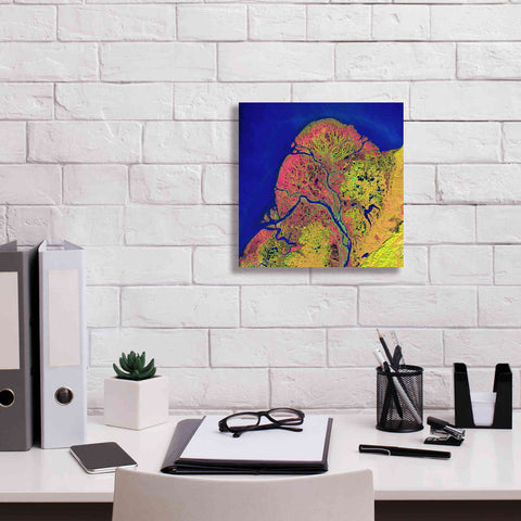 Image of 'Earth as Art: Yukon Delta,' Canvas Wall Art,12 x 12