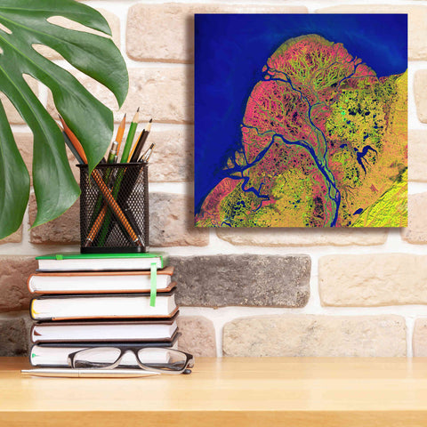 Image of 'Earth as Art: Yukon Delta,' Canvas Wall Art,12 x 12