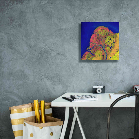 Image of 'Earth as Art: Yukon Delta,' Canvas Wall Art,12 x 12