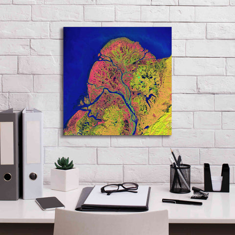 Image of 'Earth as Art: Yukon Delta,' Canvas Wall Art,18 x 18