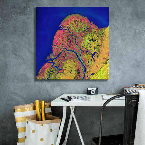 Image of 'Earth as Art: Yukon Delta,' Canvas Wall Art,26 x 26